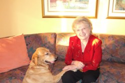  State Regent Barbara Makant with Guide Dog - Angel 2011